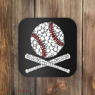 Polka Dot Baseball Player Dot Day Funny Baseball Gift Coaster
