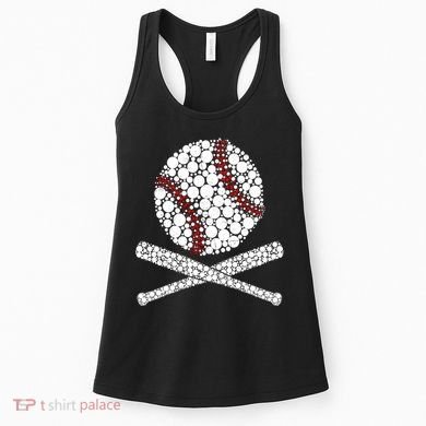 Polka Dot Baseball Player Dot Day Funny Baseball Gift Women's Tank Top