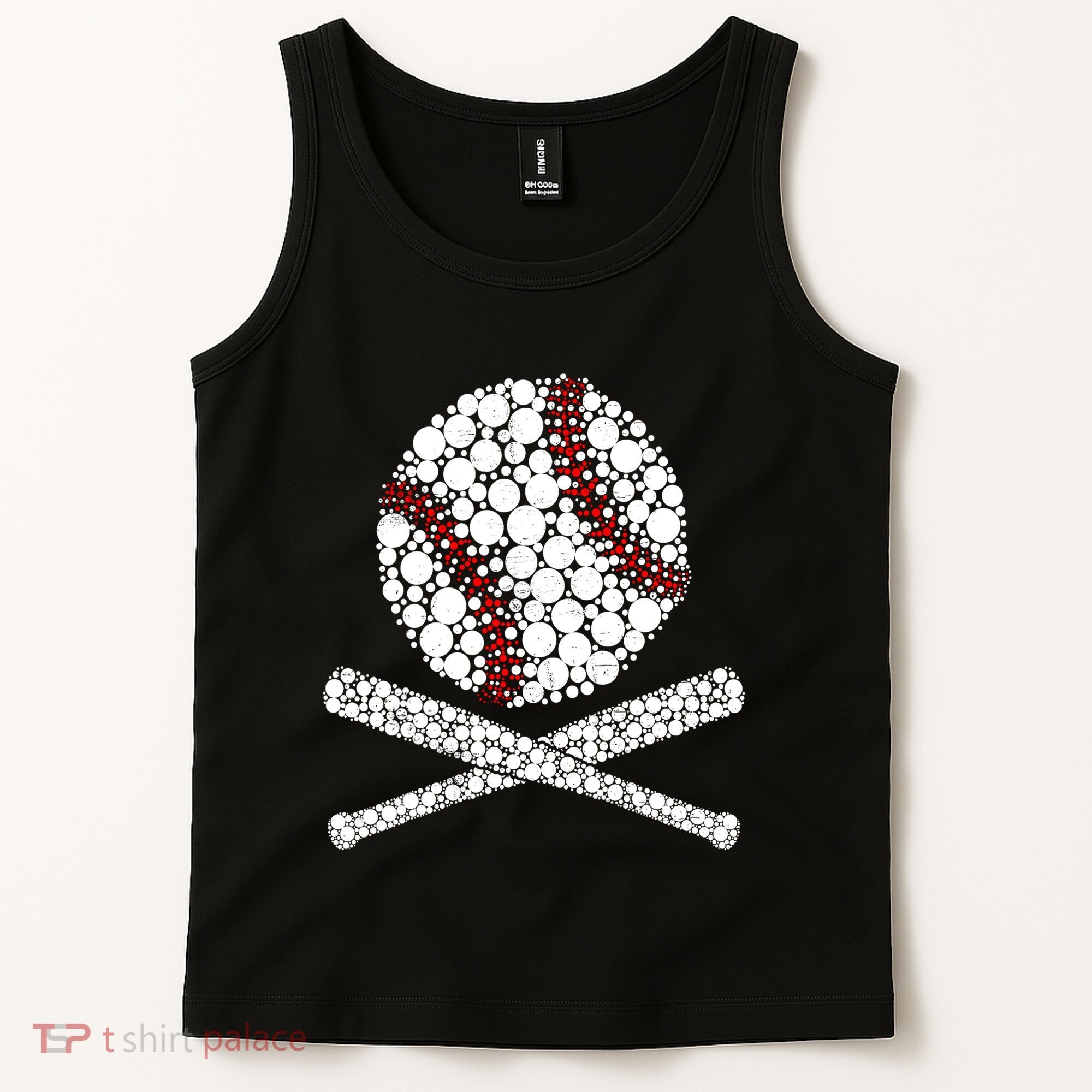 Polka Dot Baseball Player Dot Day Funny Baseball Gift Tank Top