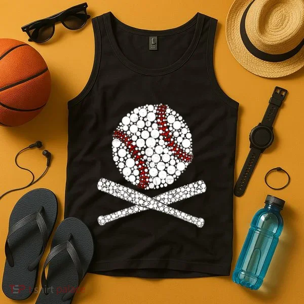 Polka Dot Baseball Player Dot Day Funny Baseball Gift Tank Top
