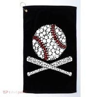 Polka Dot Baseball Player Dot Day Funny Baseball Gift Golf Towel thumb 0