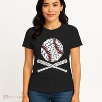 Polka Dot Baseball Player Dot Day Funny Baseball Gift Women's T-Shirt thumb 4