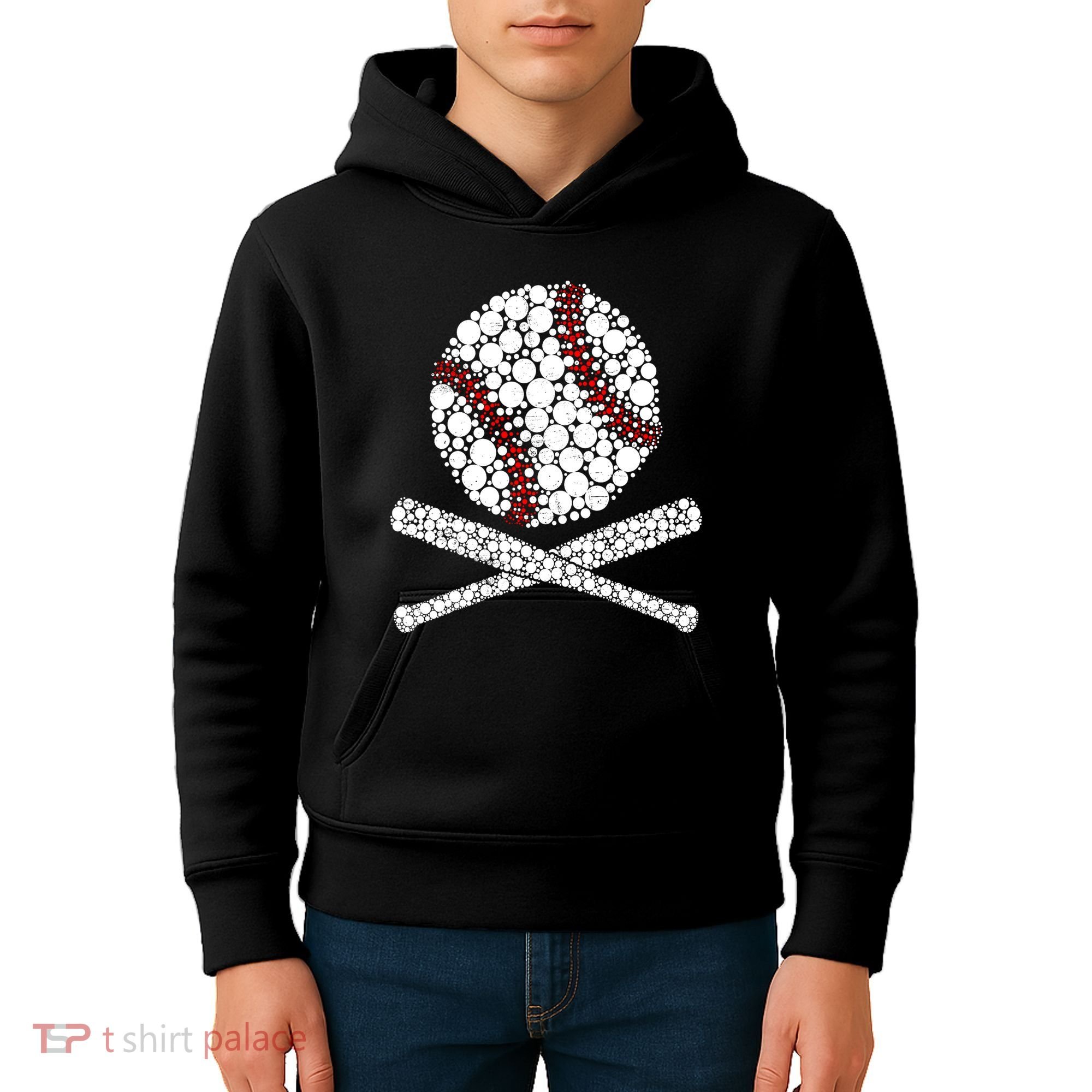 Polka Dot Baseball Player Dot Day Funny Baseball Gift Kids Hoodie