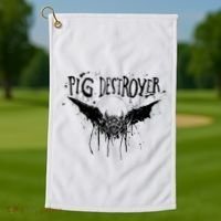 Pig Destroyer Bat Golf Towel thumb 1