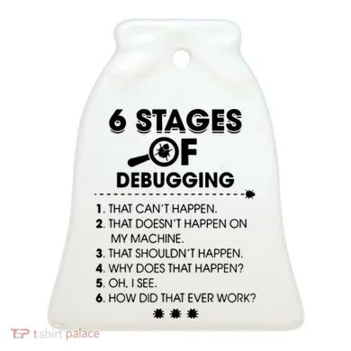 Programmer Debugging Coder Gift Ceramic Ornament