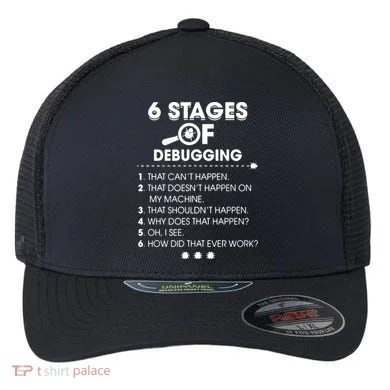 Programmer Debugging Coder Gift Flexfit Unipanel Trucker Cap