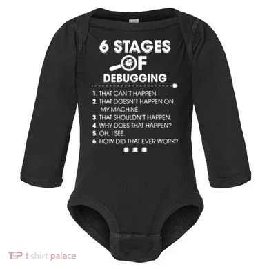 Programmer Debugging Coder Gift Baby Long Sleeve Bodysuit