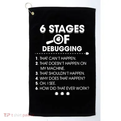 Programmer Debugging Coder Gift Golf Towel