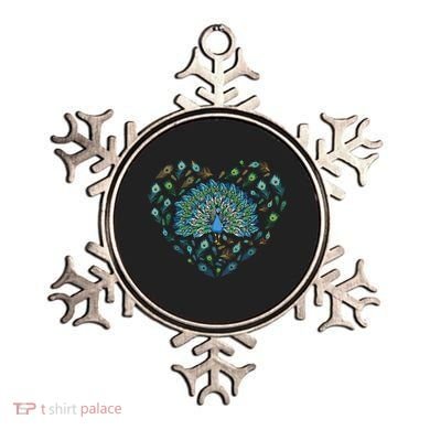 Peacock Decorative Colorful Peacock Love Heart Ornament