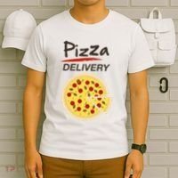 Pizza Delivery Costume Funny Fancy Dress Costumes T-Shirt thumb 6