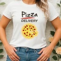 Pizza Delivery Costume Funny Fancy Dress Costumes Women's T-Shirt thumb 2
