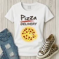 Pizza Delivery Costume Funny Fancy Dress Costumes Women's T-Shirt thumb 3