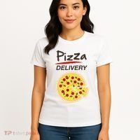 Pizza Delivery Costume Funny Fancy Dress Costumes Women's T-Shirt thumb 4