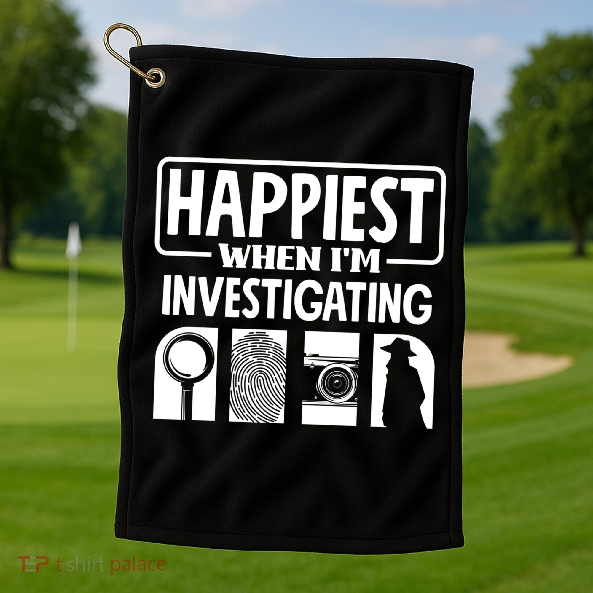 Private Detective Crime Investigator Investigating Cool Gift Golf Towel