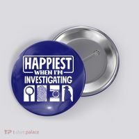 Private Detective Crime Investigator Investigating Cool Gift Button thumb 0