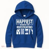 Private Detective Crime Investigator Investigating Cool Gift Kids Hoodie thumb 0