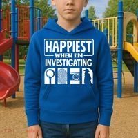 Private Detective Crime Investigator Investigating Cool Gift Kids Hoodie thumb 2