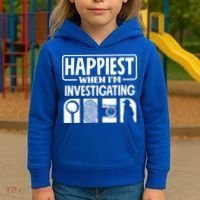 Private Detective Crime Investigator Investigating Cool Gift Kids Hoodie thumb 3