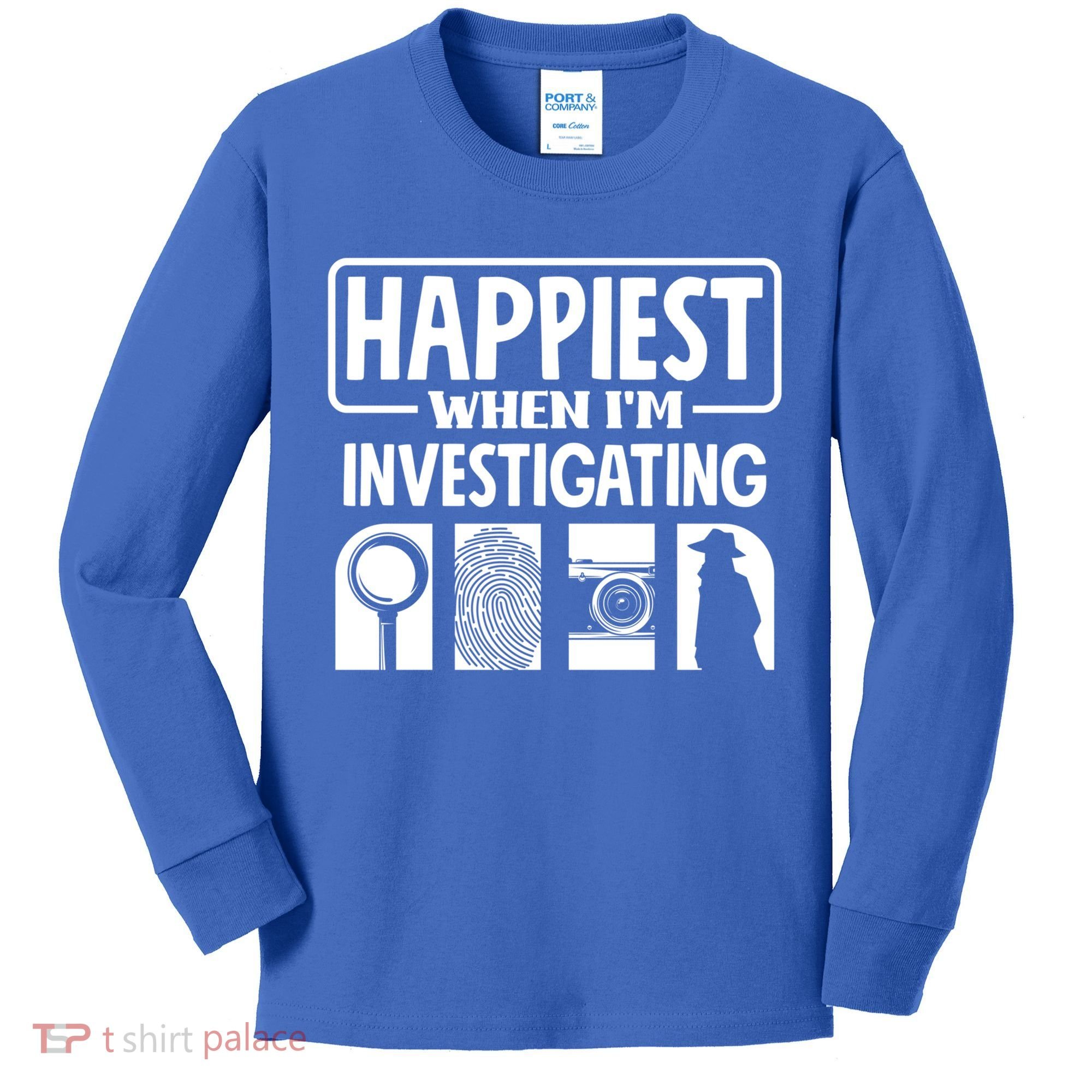 Private Detective Crime Investigator Investigating Cool Gift Kids Long Sleeve Shirt