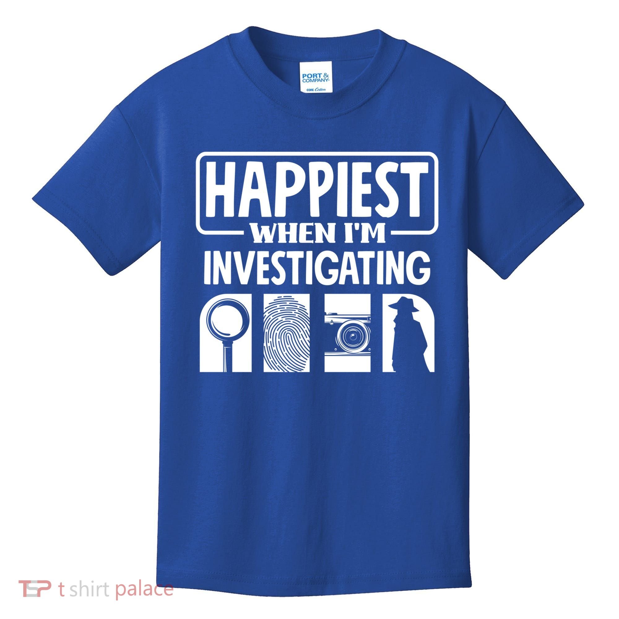 Private Detective Crime Investigator Investigating Cool Gift Kids T-Shirt