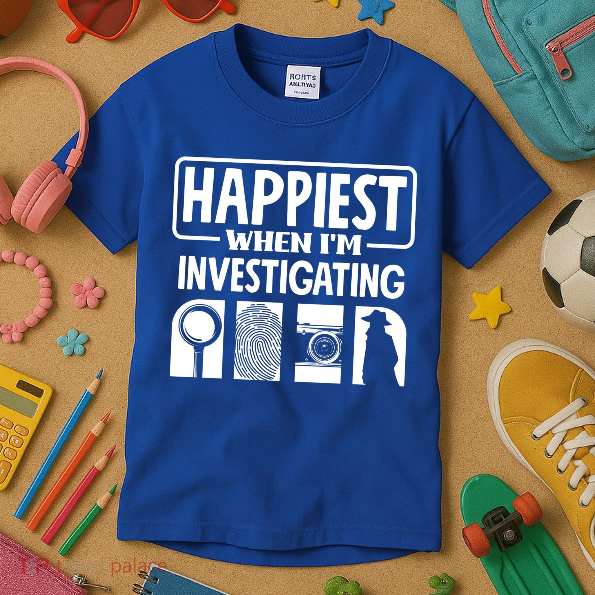 Private Detective Crime Investigator Investigating Cool Gift Kids T-Shirt