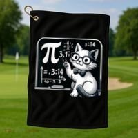 Pi Day Cat Golf Towel thumb 1