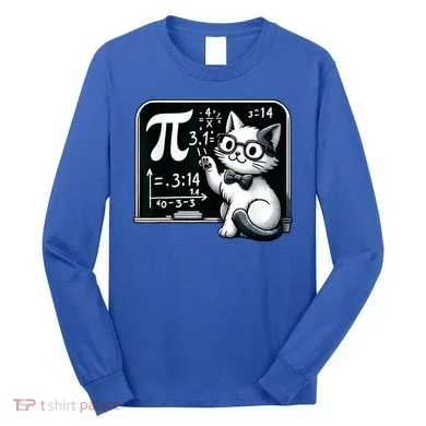 Pi Day Cat Long Sleeve Shirt