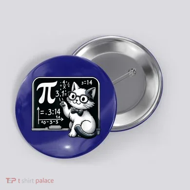 Pi Day Cat Button