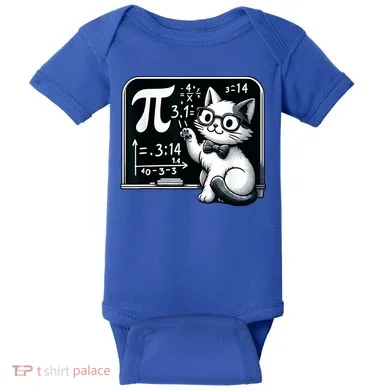 Pi Day Cat Baby Bodysuit