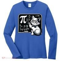 Pi Day Cat Women's Long Sleeve Shirt thumb 0