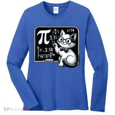 Pi Day Cat Women's Long Sleeve Shirt