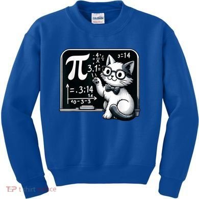 Pi Day Cat Kids Sweatshirt