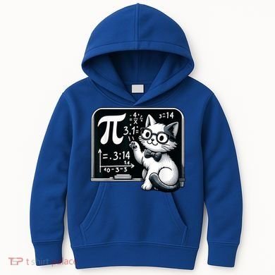 Pi Day Cat Kids Hoodie