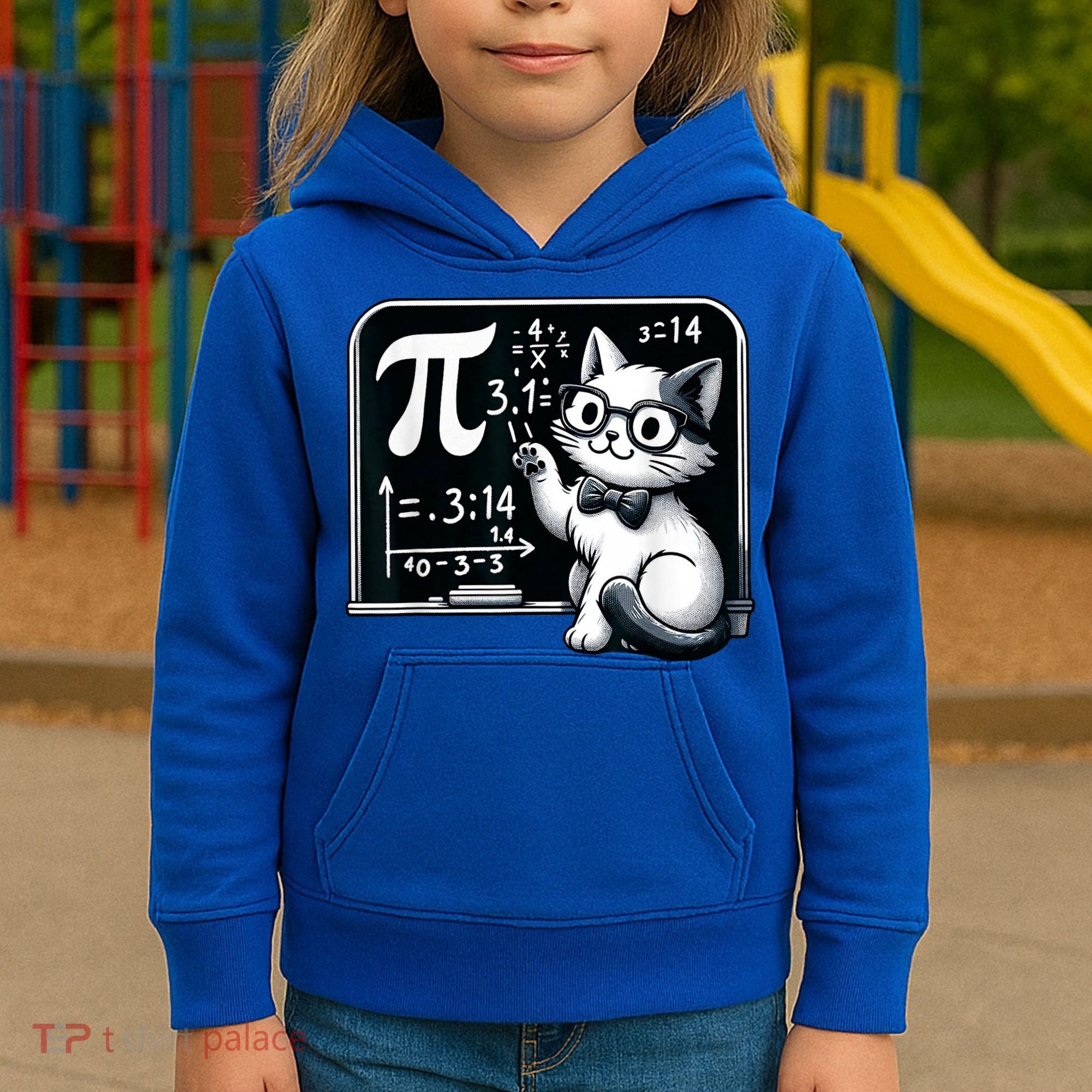 Pi Day Cat Kids Hoodie