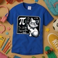 Pi Day Cat Kids T-Shirt thumb 3