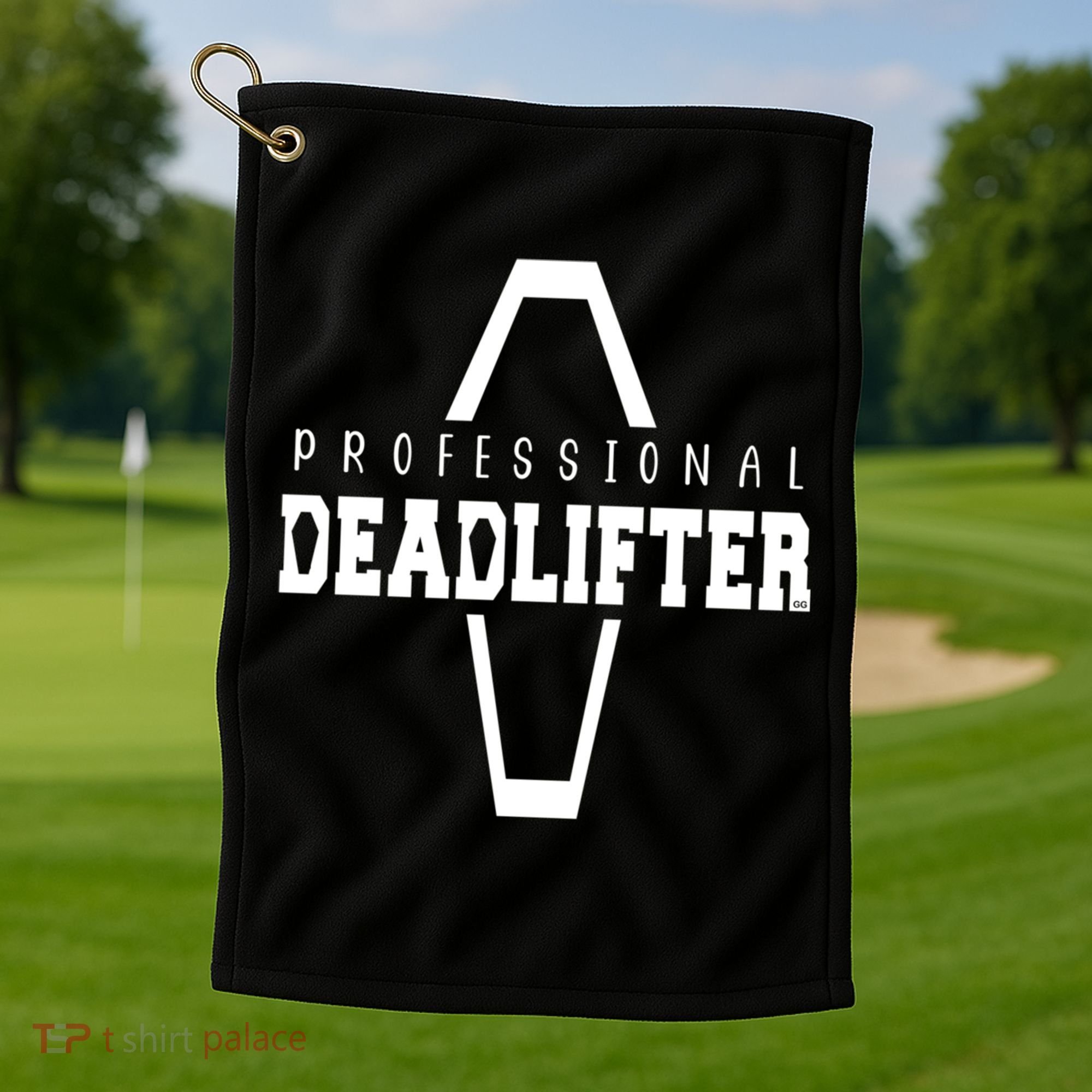 Professional Deadlifter Coffin Funny Mortician Saying Funny Gift Golf Towel