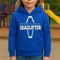 Professional Deadlifter Coffin Funny Mortician Saying Funny Gift Kids Hoodie thumb 3