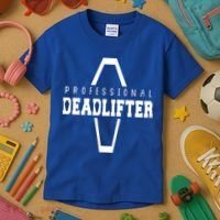 Professional Deadlifter Coffin Funny Mortician Saying Funny Gift Kids T-Shirt thumb 3