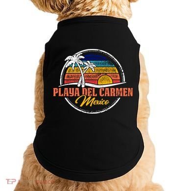 Playa Del Carmen Retro Sunset Doggie Tank