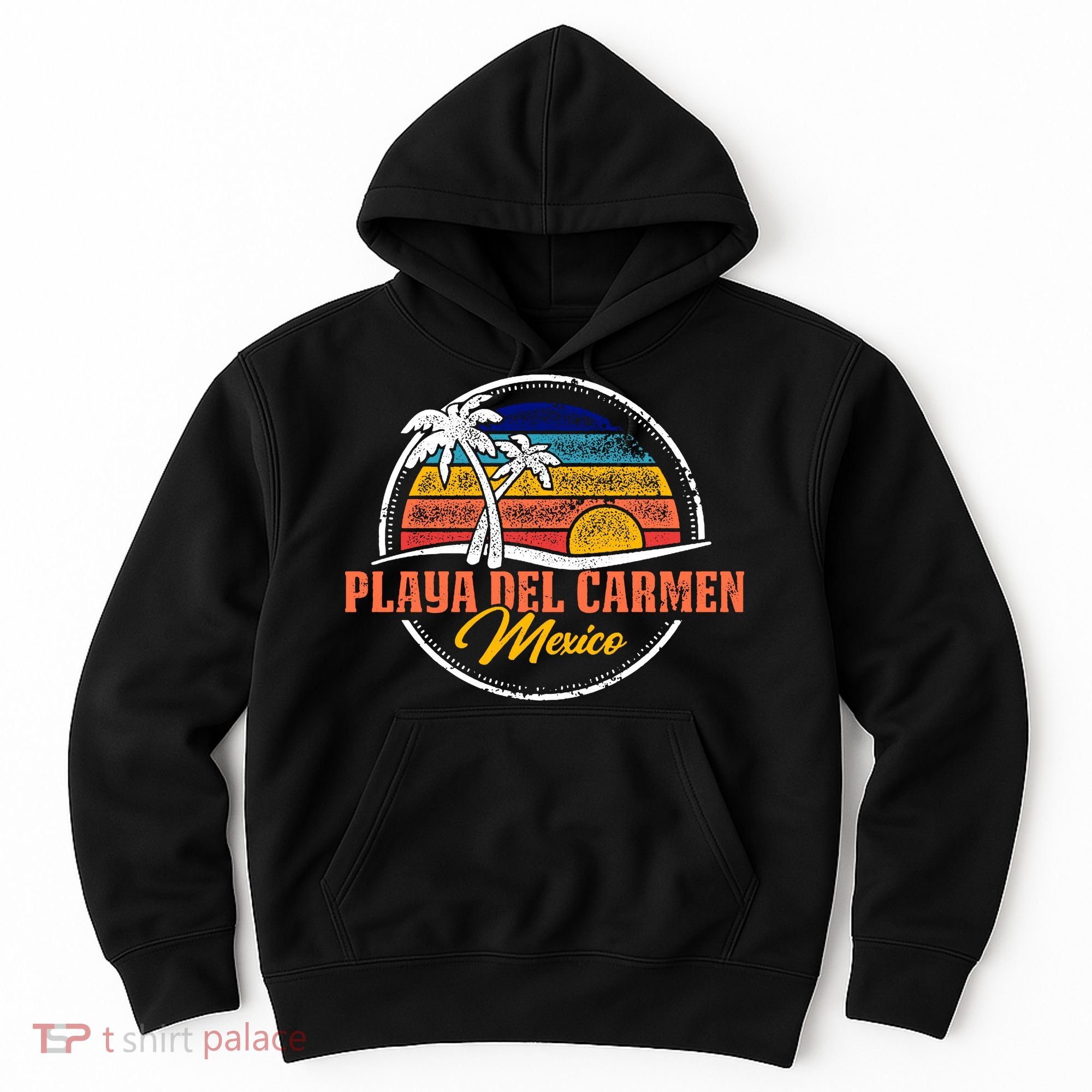 Playa Del Carmen Retro Sunset Hoodie