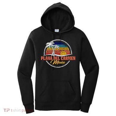 Playa Del Carmen Retro Sunset Women's Hoodie