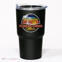 Playa Del Carmen Retro Sunset Tumbler thumb 0