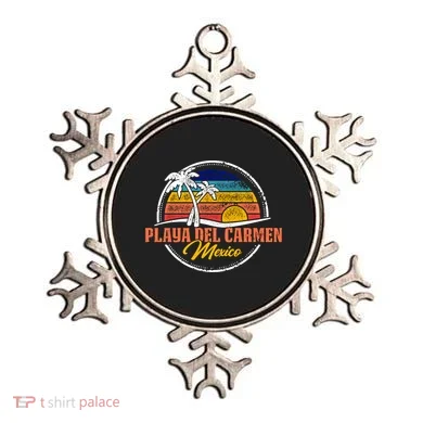 Playa Del Carmen Retro Sunset Ornament