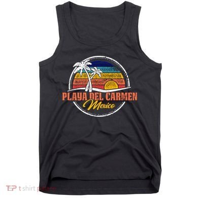 Playa Del Carmen Retro Sunset Tank Top