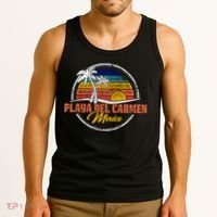 Playa Del Carmen Retro Sunset Tank Top thumb 3