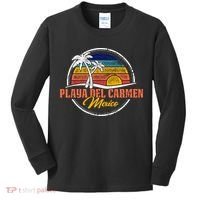 Playa Del Carmen Retro Sunset Kids Long Sleeve Shirt thumb 0