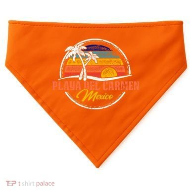 Playa Del Carmen Retro Sunset USA-Made Doggie Bandana