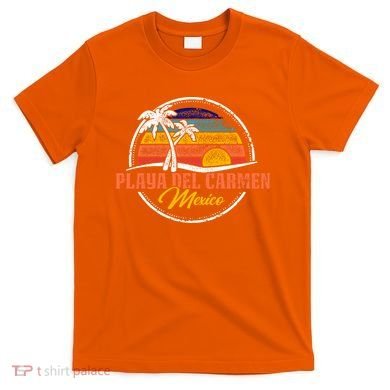 Playa Del Carmen Retro Sunset T-Shirt