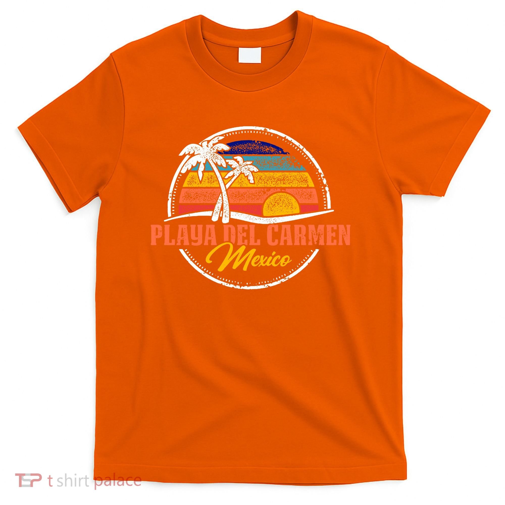 Playa Del Carmen Retro Sunset T-Shirt