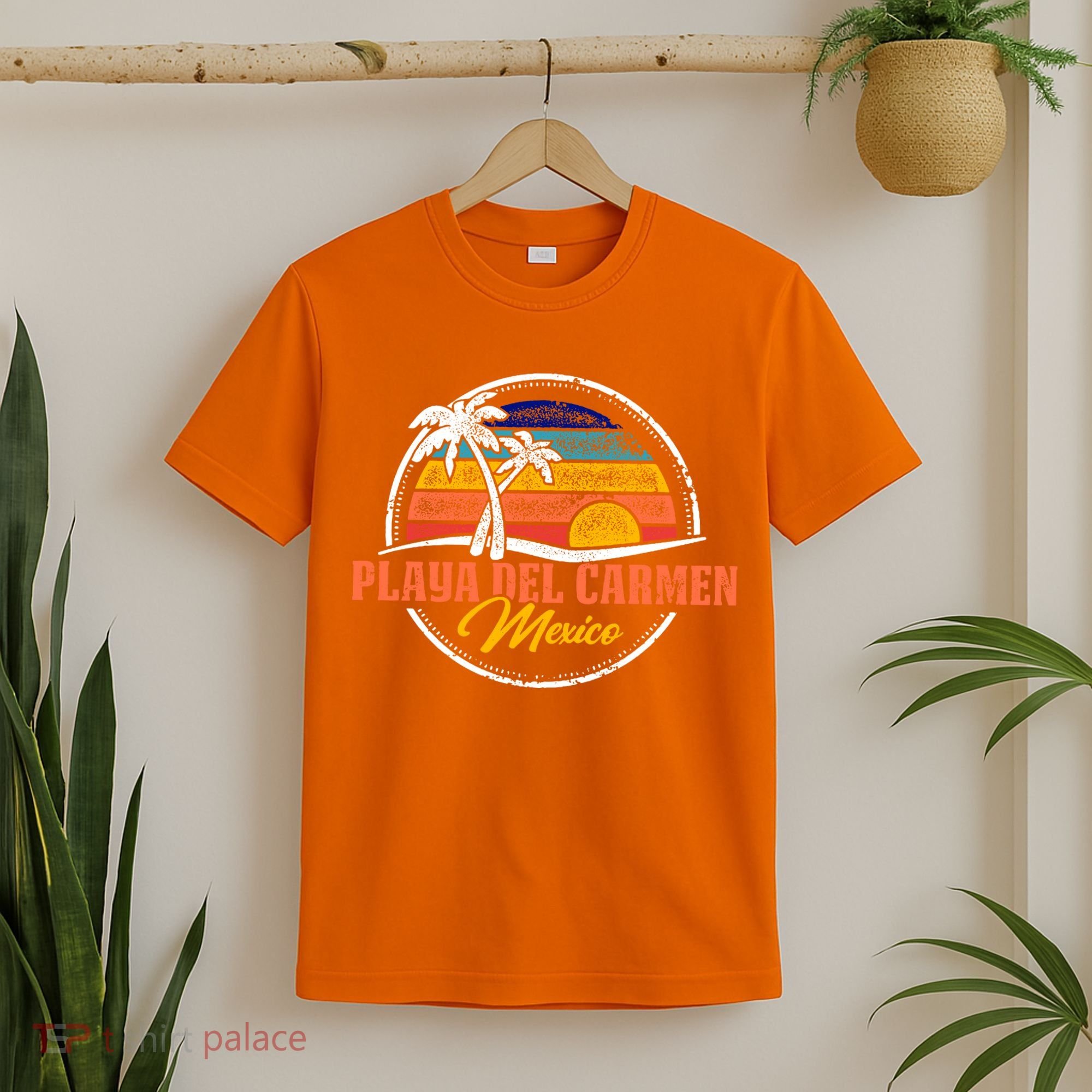 Playa Del Carmen Retro Sunset T-Shirt